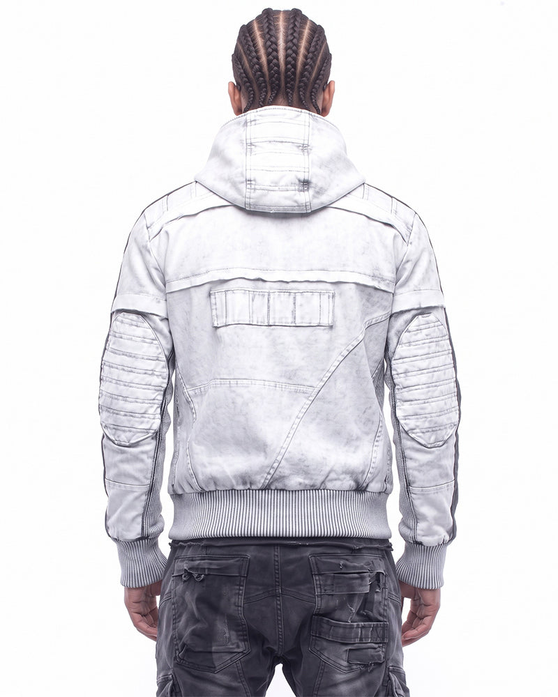 Wasteland Hooded Contrast Folded Trim Jacket