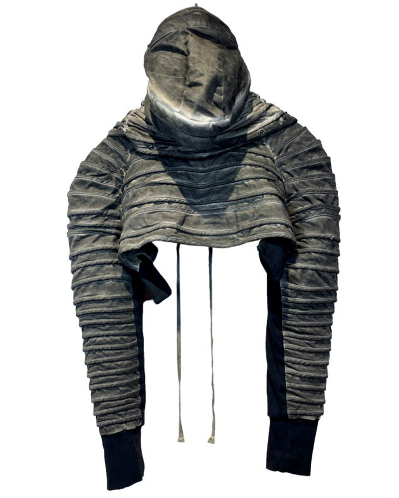 Wasteland Pleated Vintage Distressed Cropped Jacket