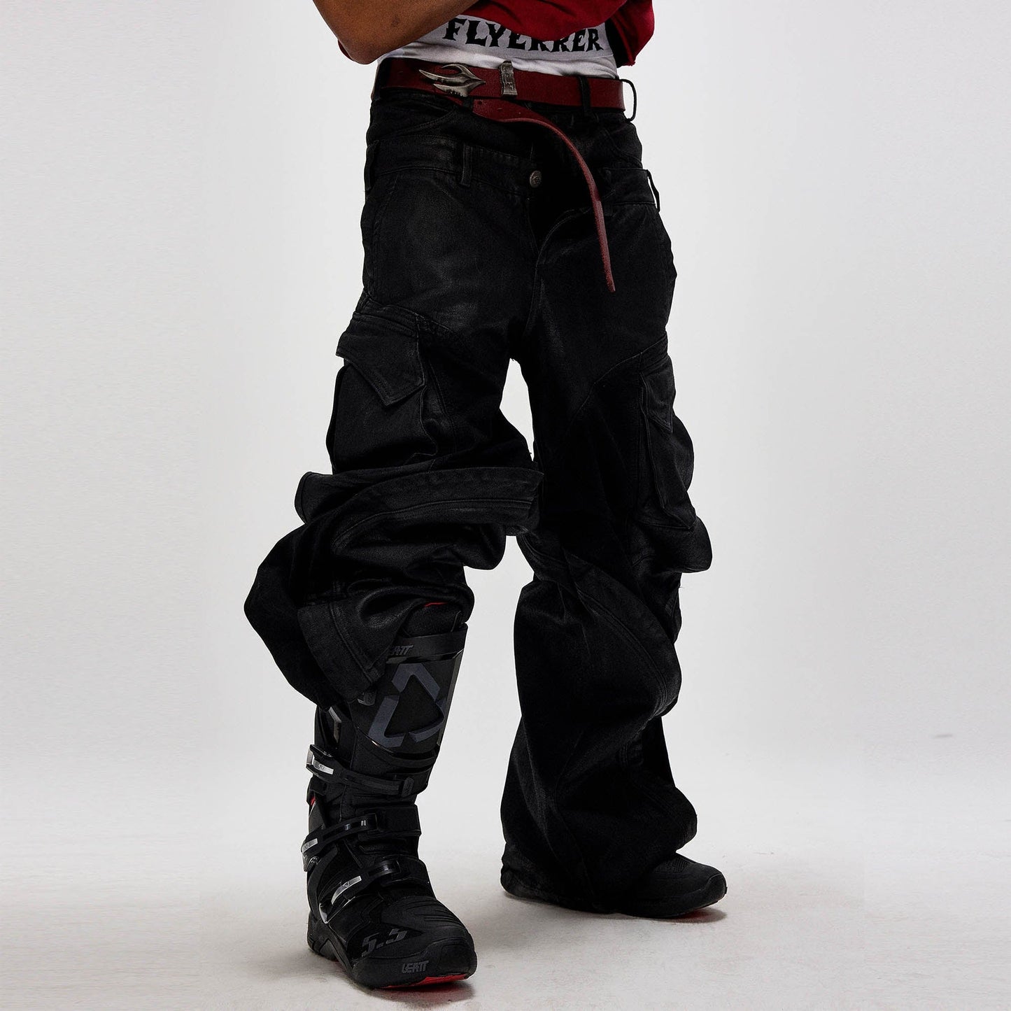 Dual-Waist Waxed Arc-Spliced Cargo Pants