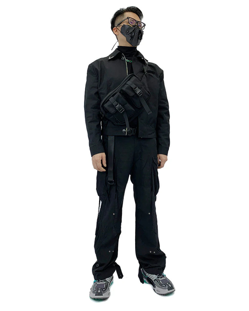 Techwear Multi-Pocket Chest Sling Bag