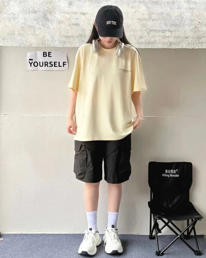 Techwear Pockets Patchwork Cargo Shorts