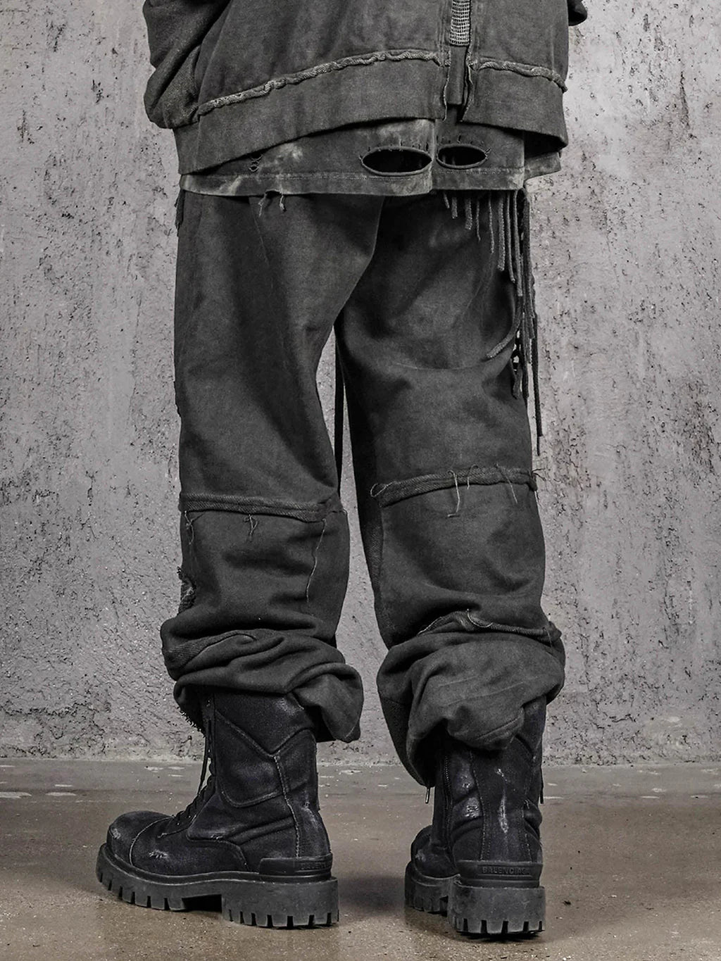Distressed Demon Clad Deconstructed Pants