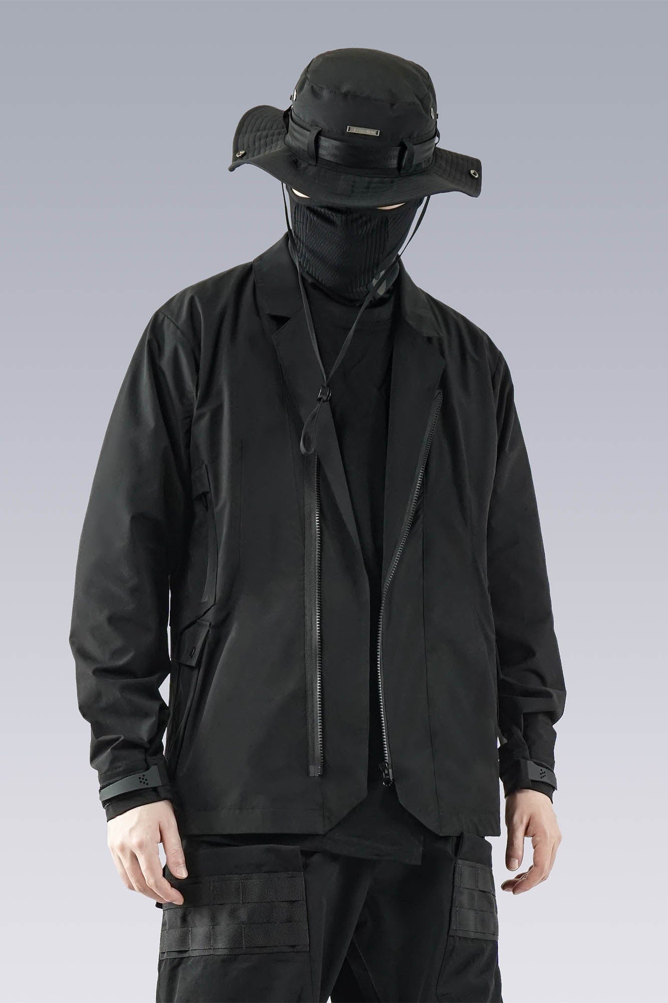 Tactical Drawstring Wide-Brim Bucket Hat