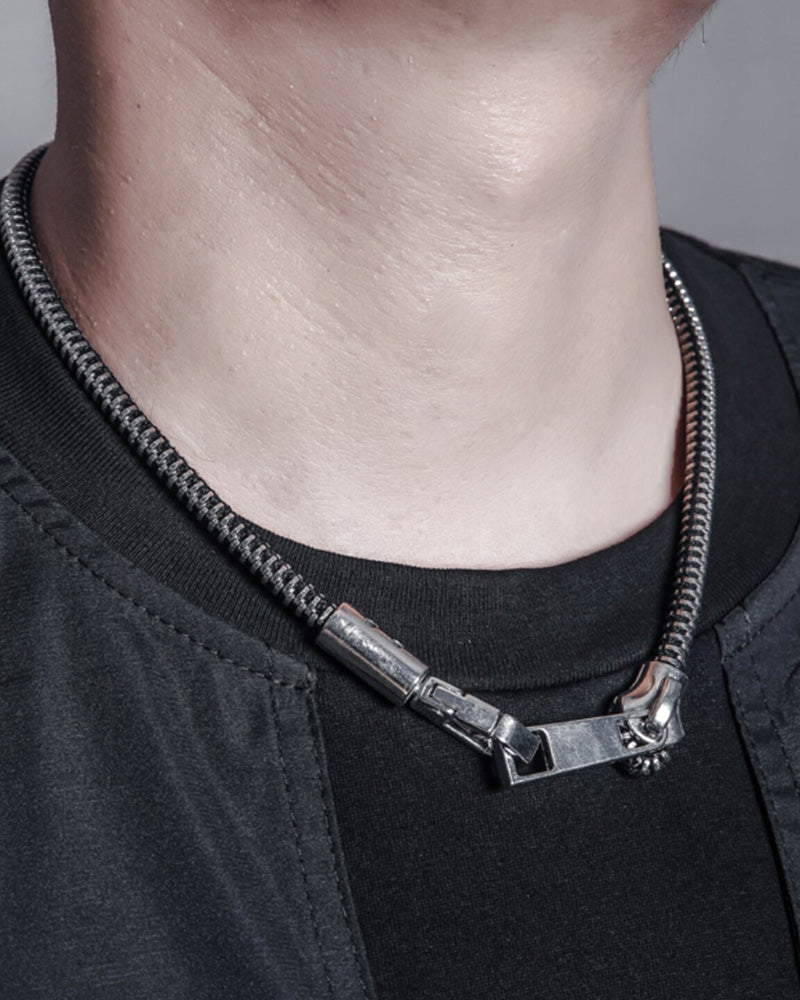 Functional Techwear Zipper Necklace