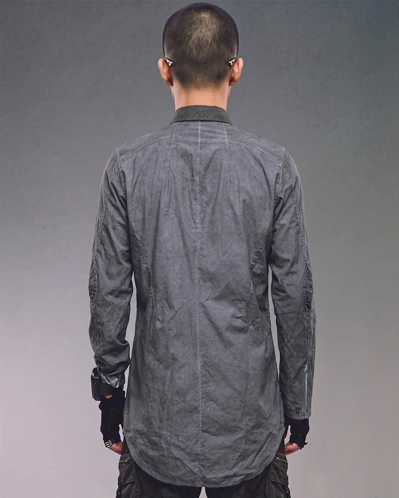 Wasteland Vintage Dirty Wash Distressed Long Sleeve Shirt