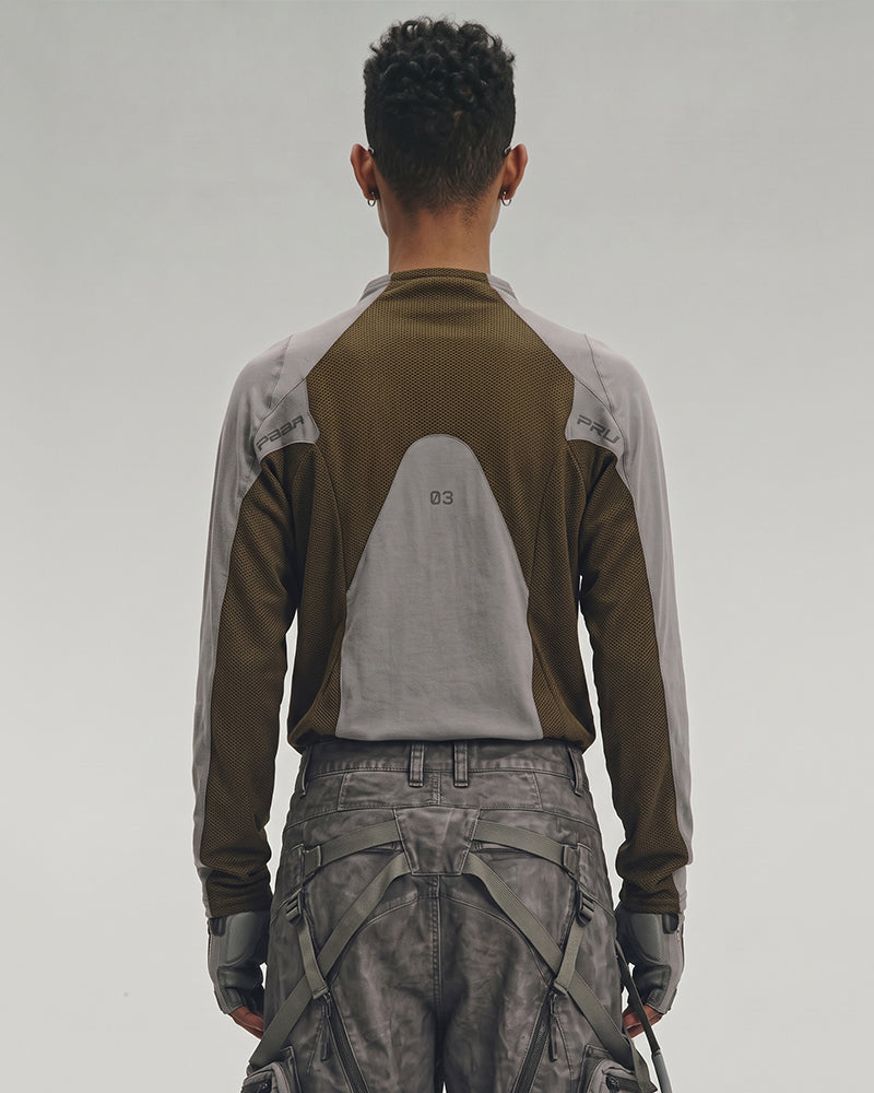 Wasteland Dirty Dye Mesh Technical Long Sleeve Tee
