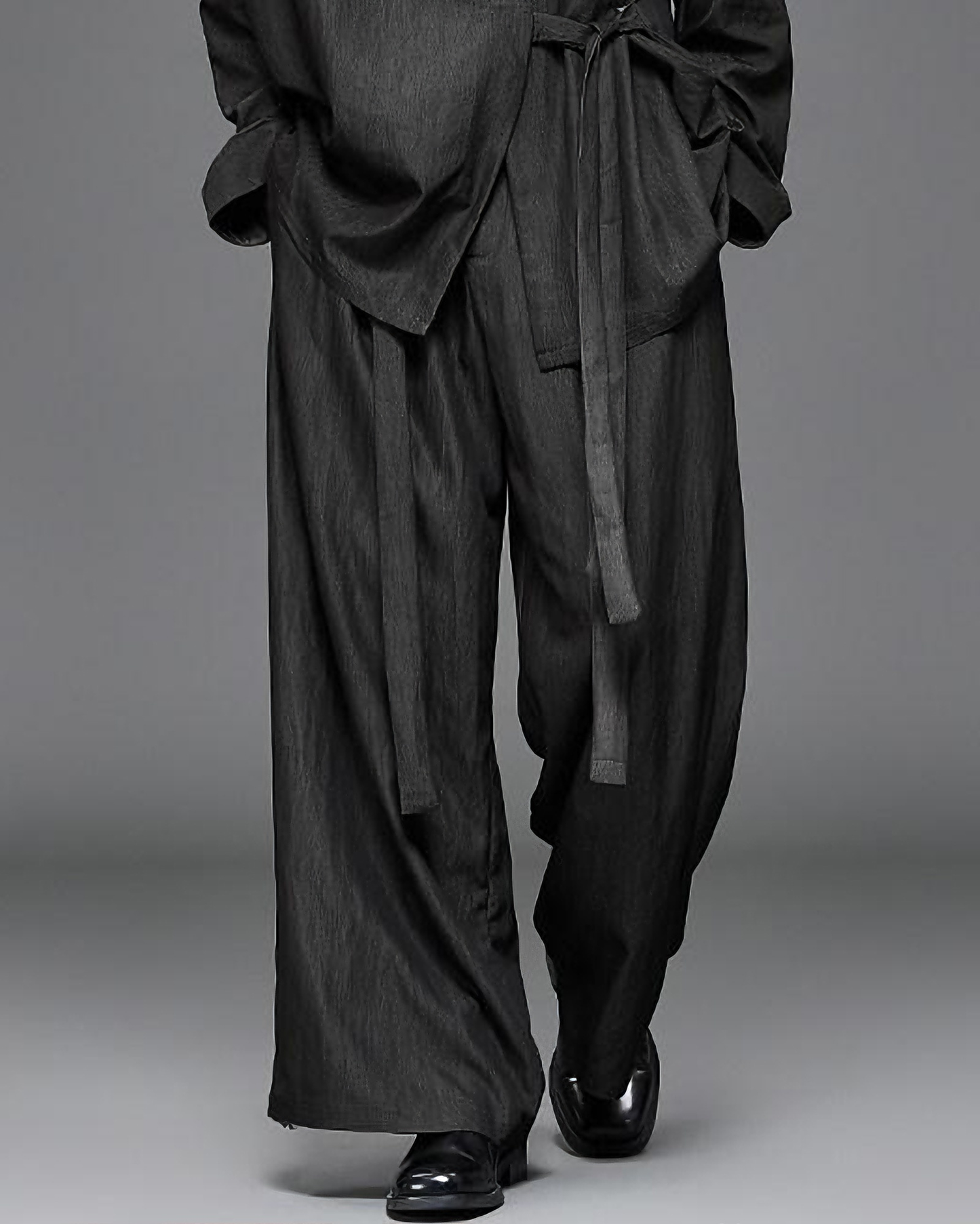 Minimalist Japanese Zen Wide-Leg Hakama Pants