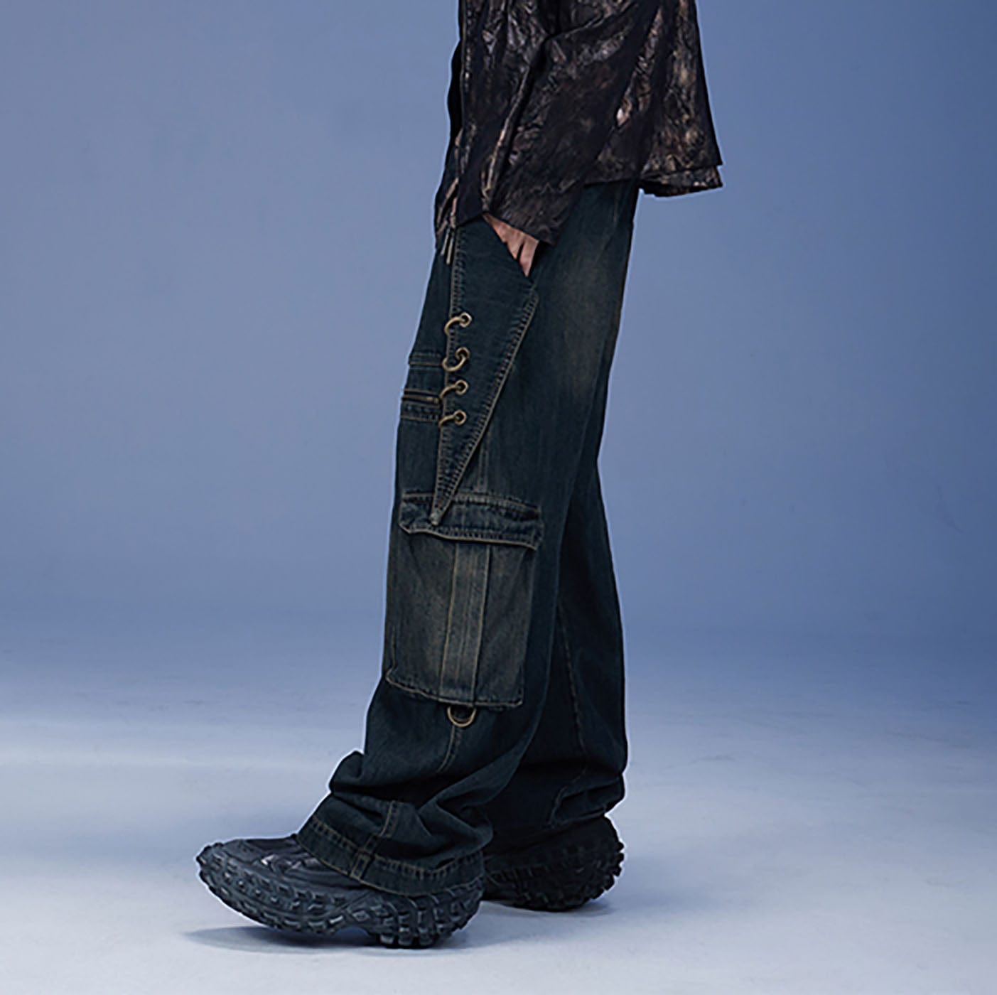 Scimitar Rings Deconstructed Denim Cargo