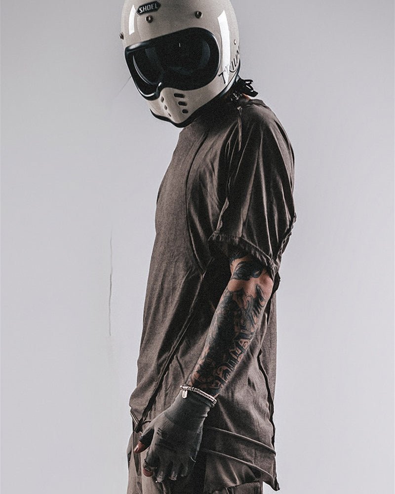 Wasteland Wear Splicing Distressed T-Shirt