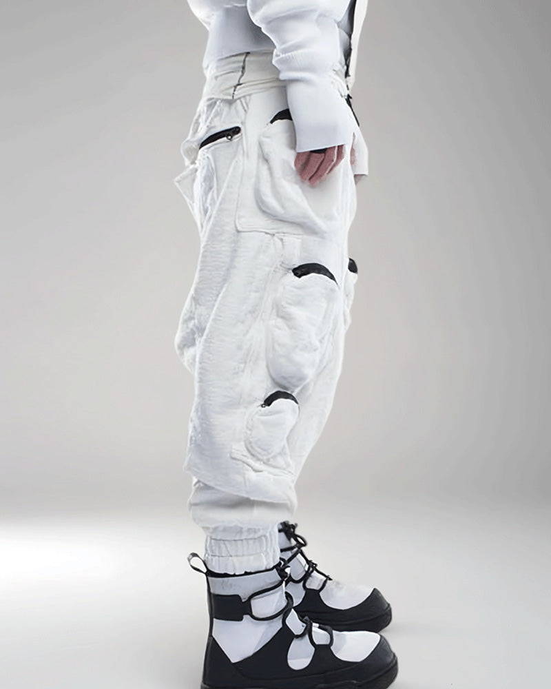 Wasteland Zip-Pocket Color-Block Pants