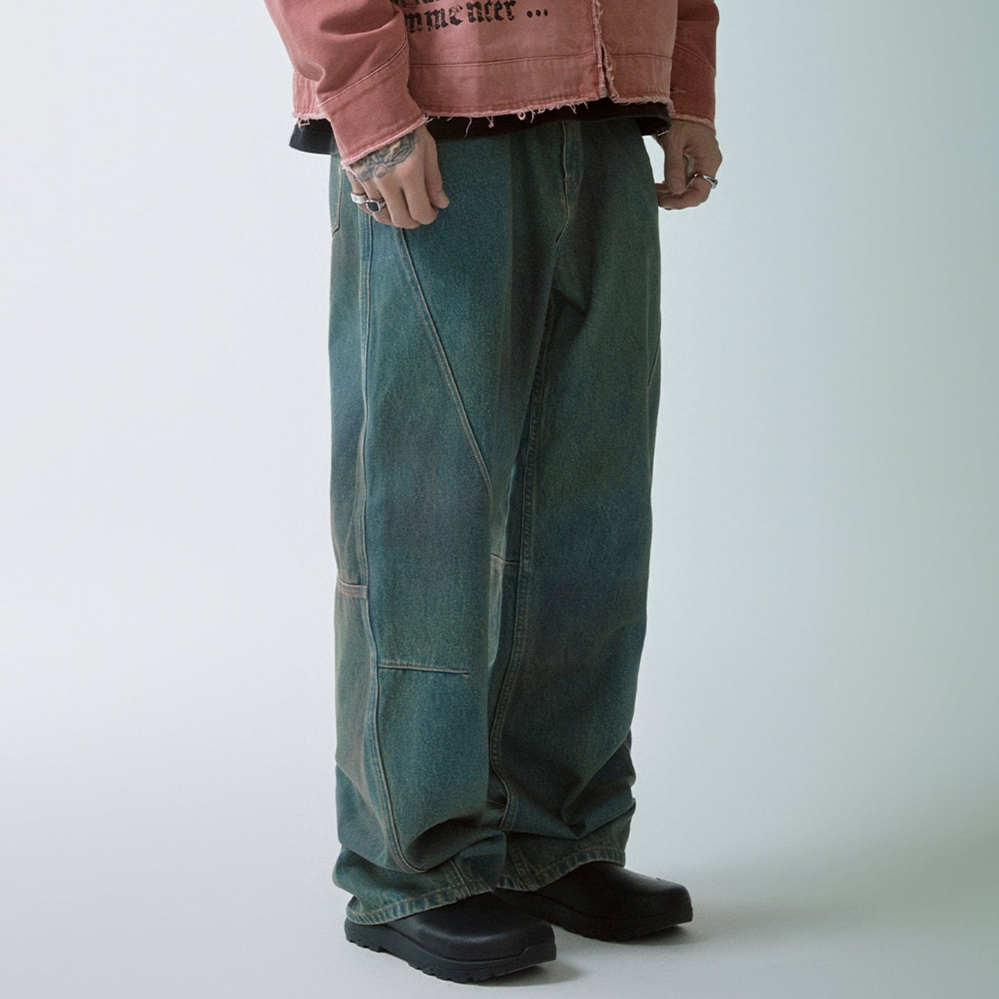 Deconstructed Washed Pants