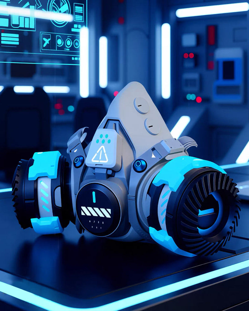 Cyberpunk Mecha Half Face Mask