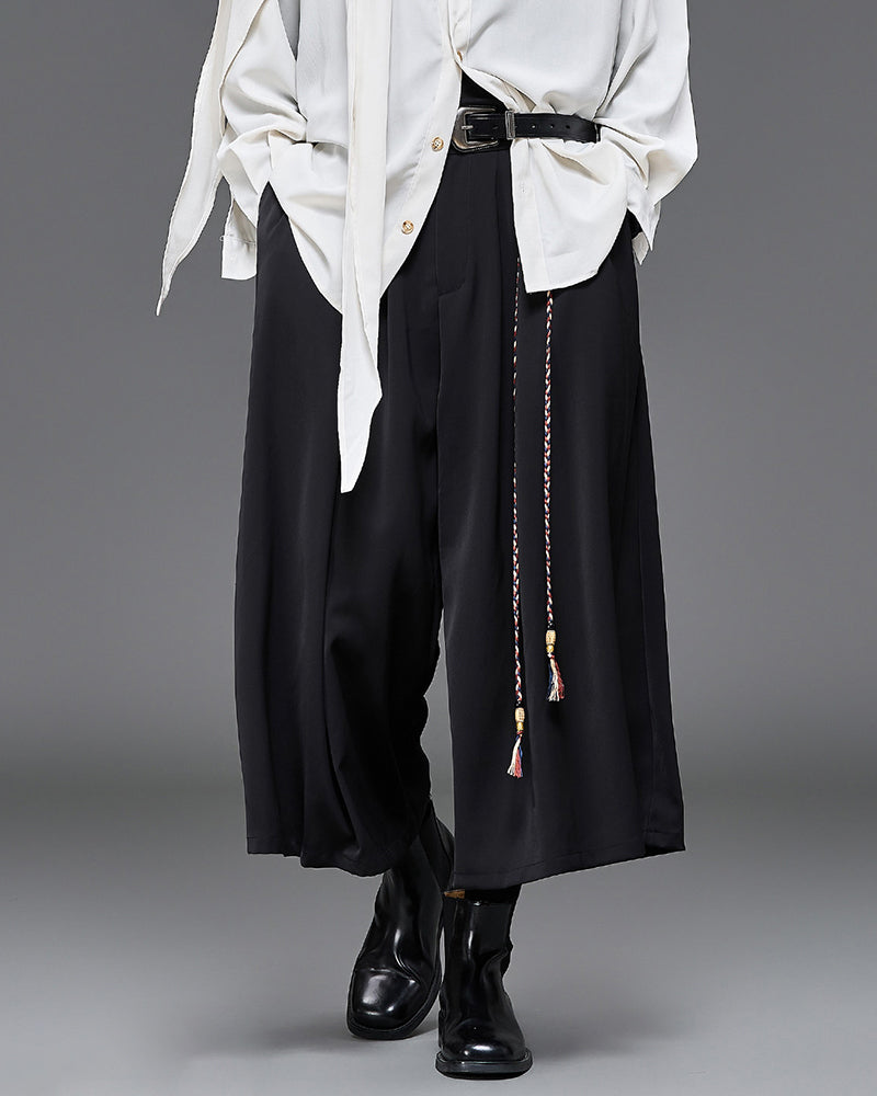 Japanese Zen Hermit Wide Leg Hakama Pants
