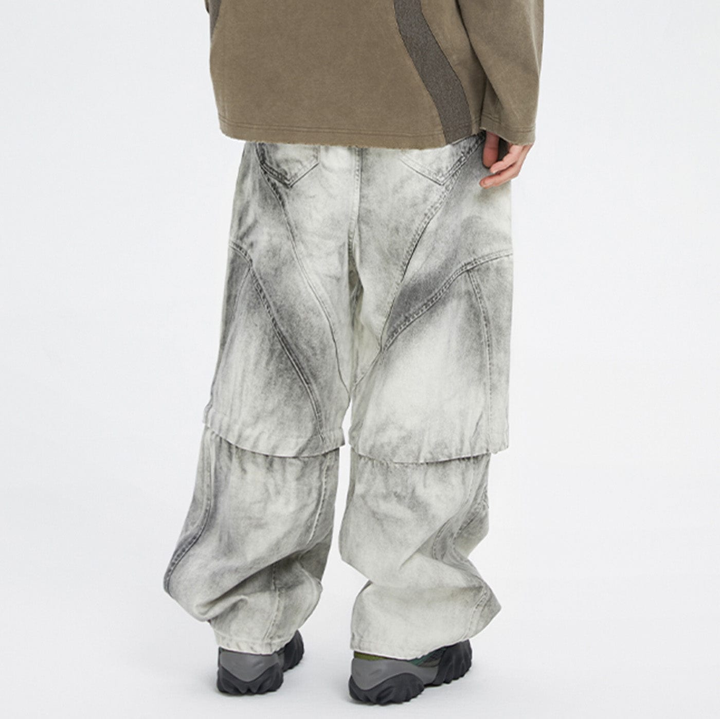 Distressed Detachable Parachute Pants