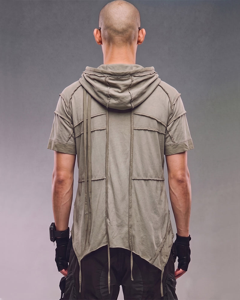 Post‑Apocalyptic Hooded Short‑Sleeve T‑Shirt