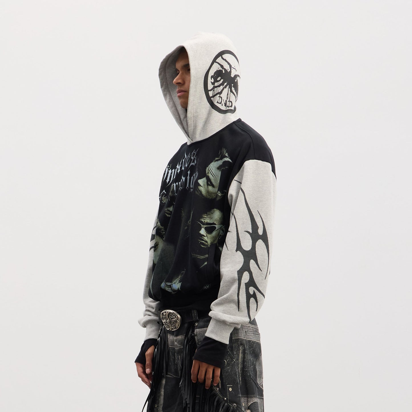 Rockstar Full-Print Contrast Hoodie