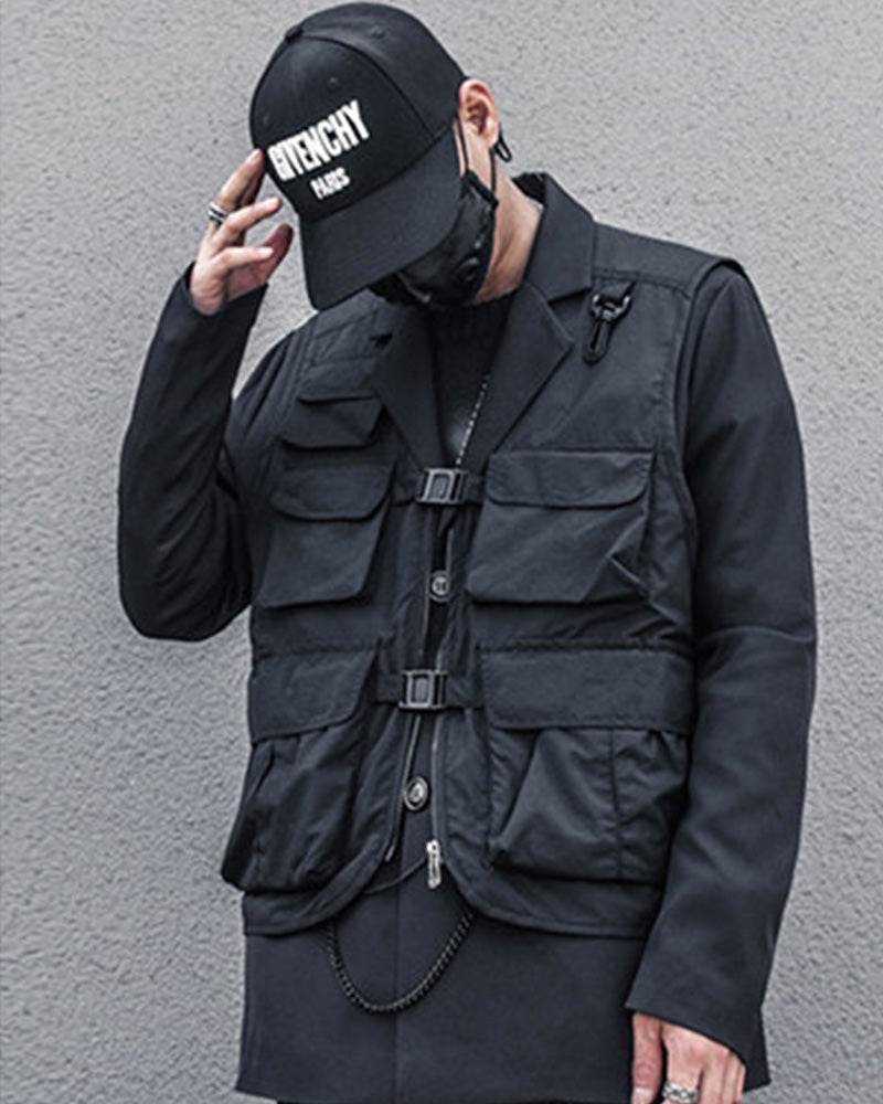 Techwear Mesh Lined Multi-Pocket Tactical Vest