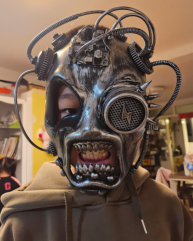 Futuristic Cyberpunk Rivet Mask