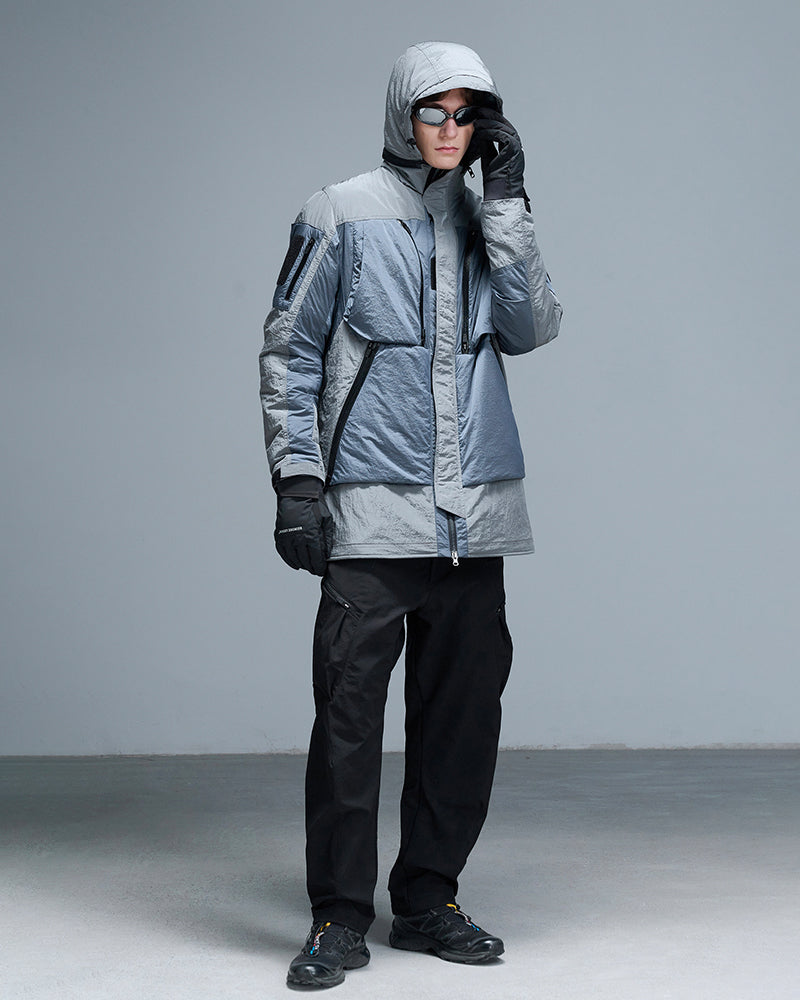 Asymmetric-Zip Soft-Shell Water-Repellent Cavalry Straight Pants