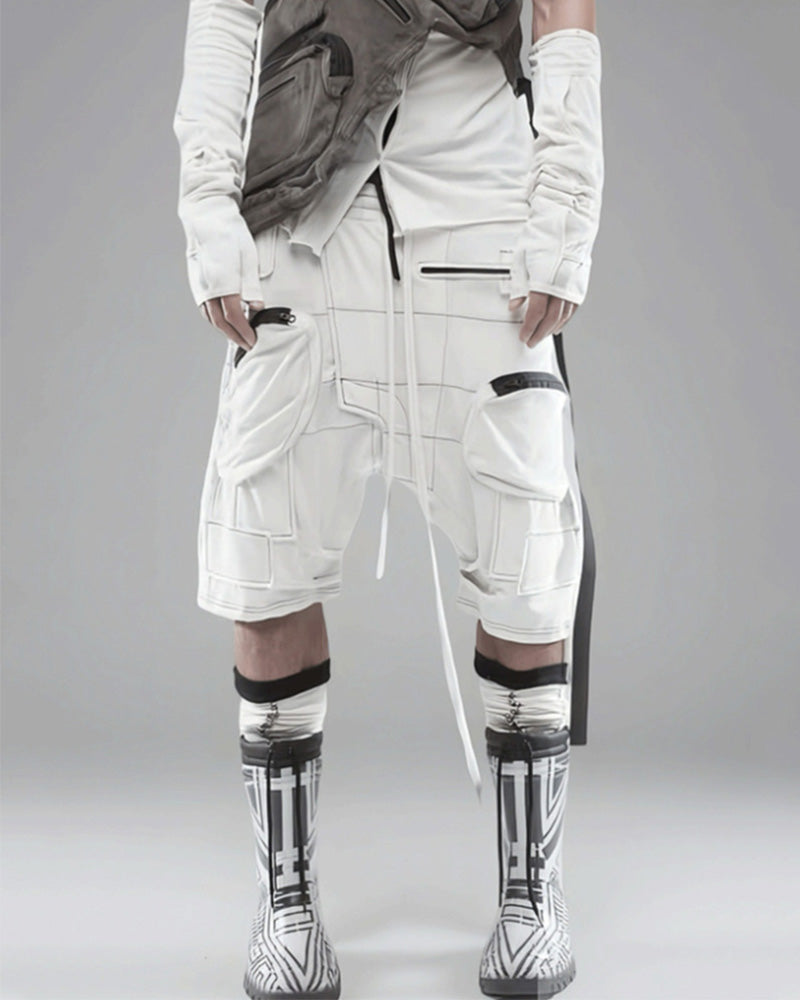 Wasteland Asymmetric Cargo Sweat Shorts