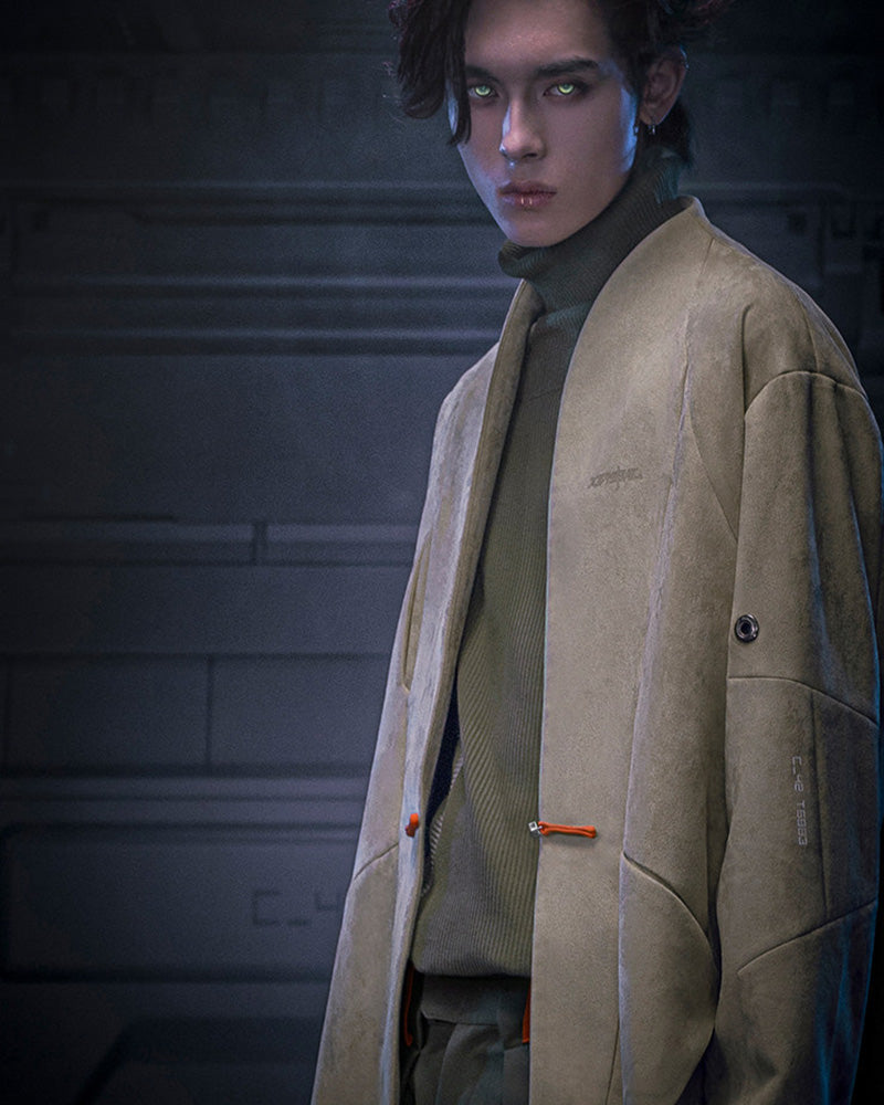 Cyberpunk Outfits Unisex Suede Minimalist Future Jacket