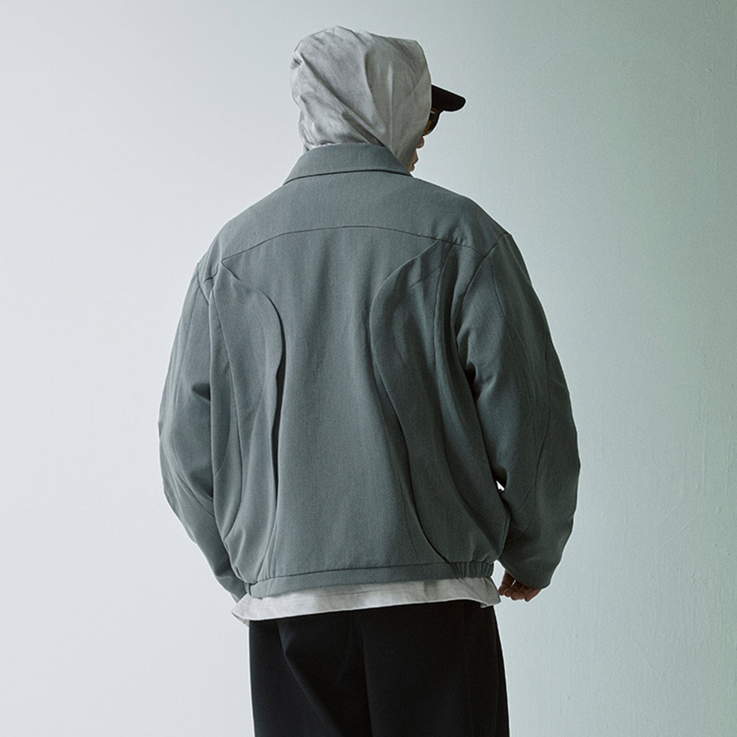 Deconstructed Layered Zip-Up Jacket