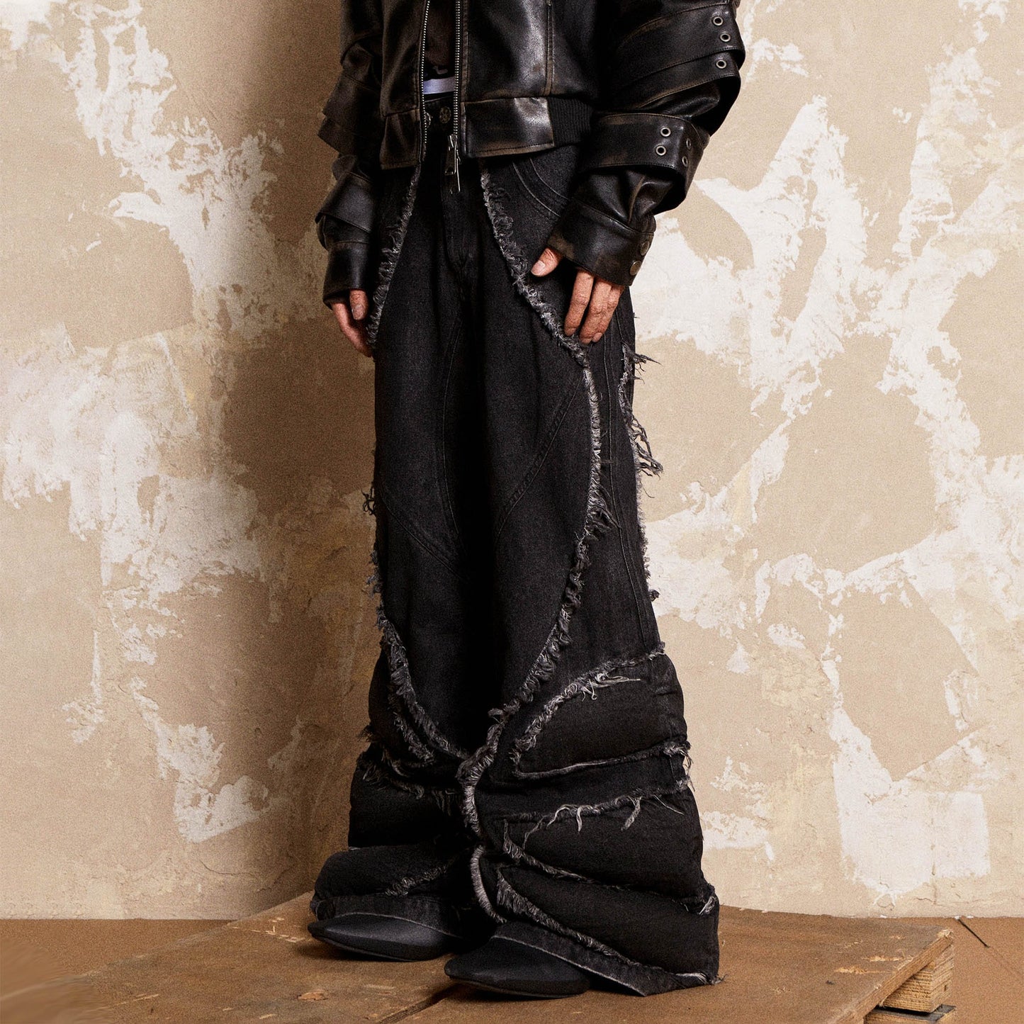 Mutation Dragon Claw Frayed Flared Jeans