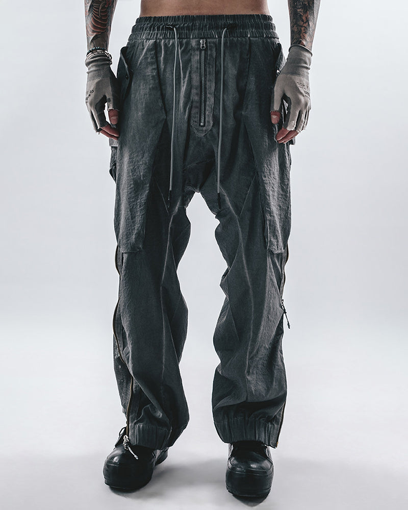Void-Drifter Extreme Wide-Leg Parachute Pants