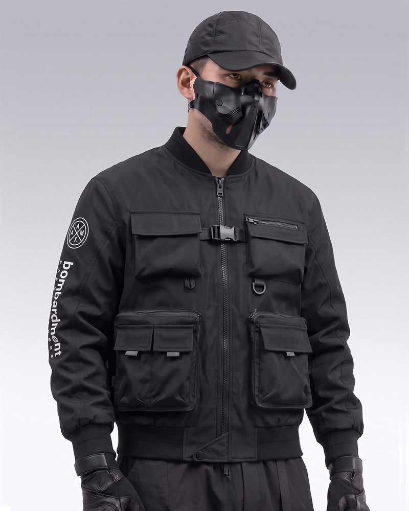 Futuristic Backpack Functional Bomber Jacket