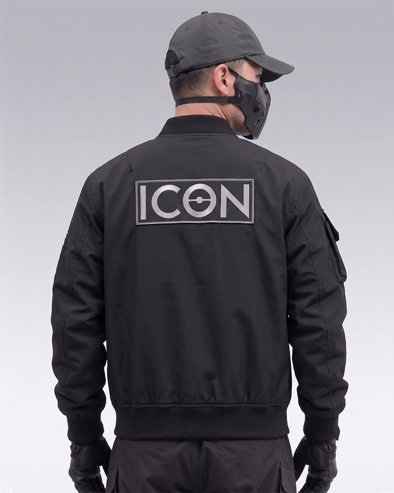 Functional Multi-Pocket Embroidered Bomber Jacket