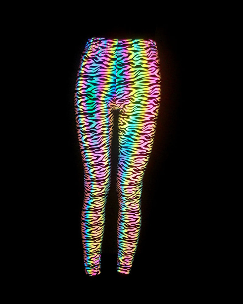 Reflective Rave Clothing Colorful Leggings