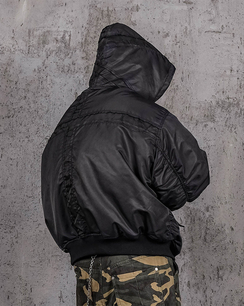 Distressed Bondage MA-1 Jacket Black