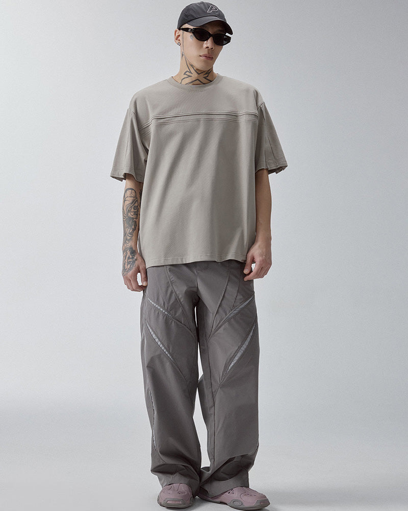 Minimalist Deconstructed Stitch Crewneck T-Shirt