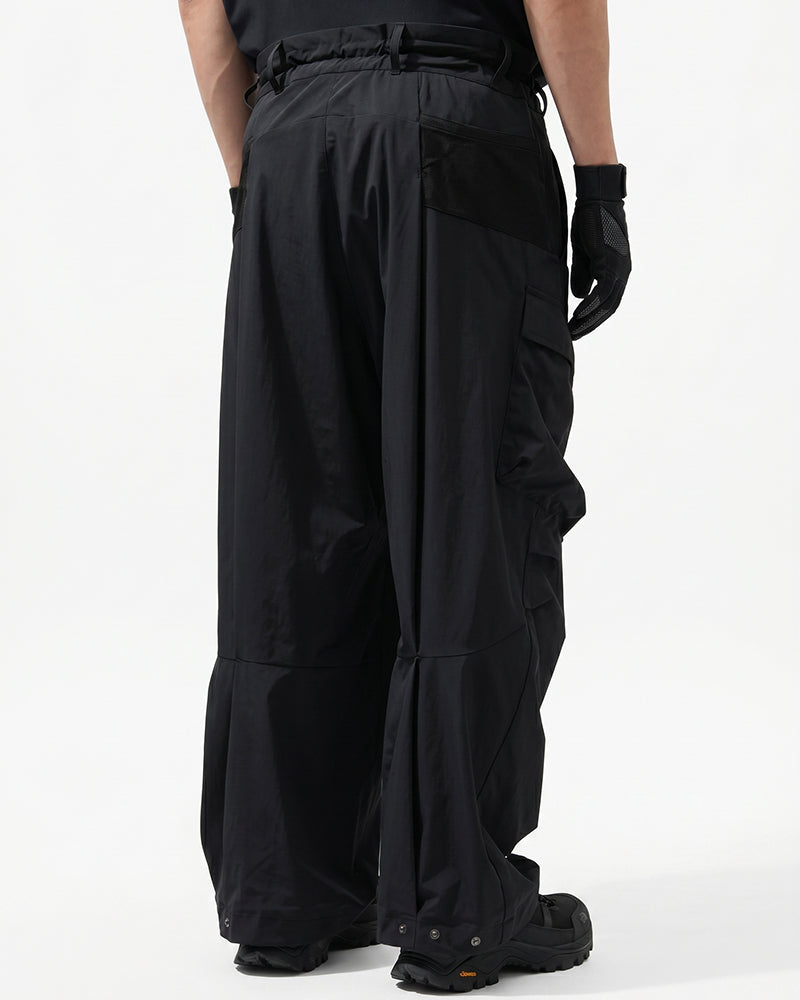 Multi-Pleat Kendo-Inspired Techwear Pants
