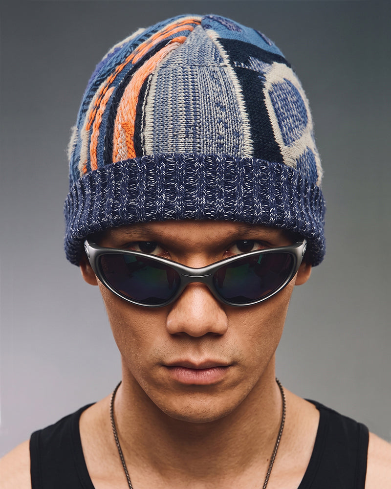 Wasteland Patchwork Jacquard Knitted Hat