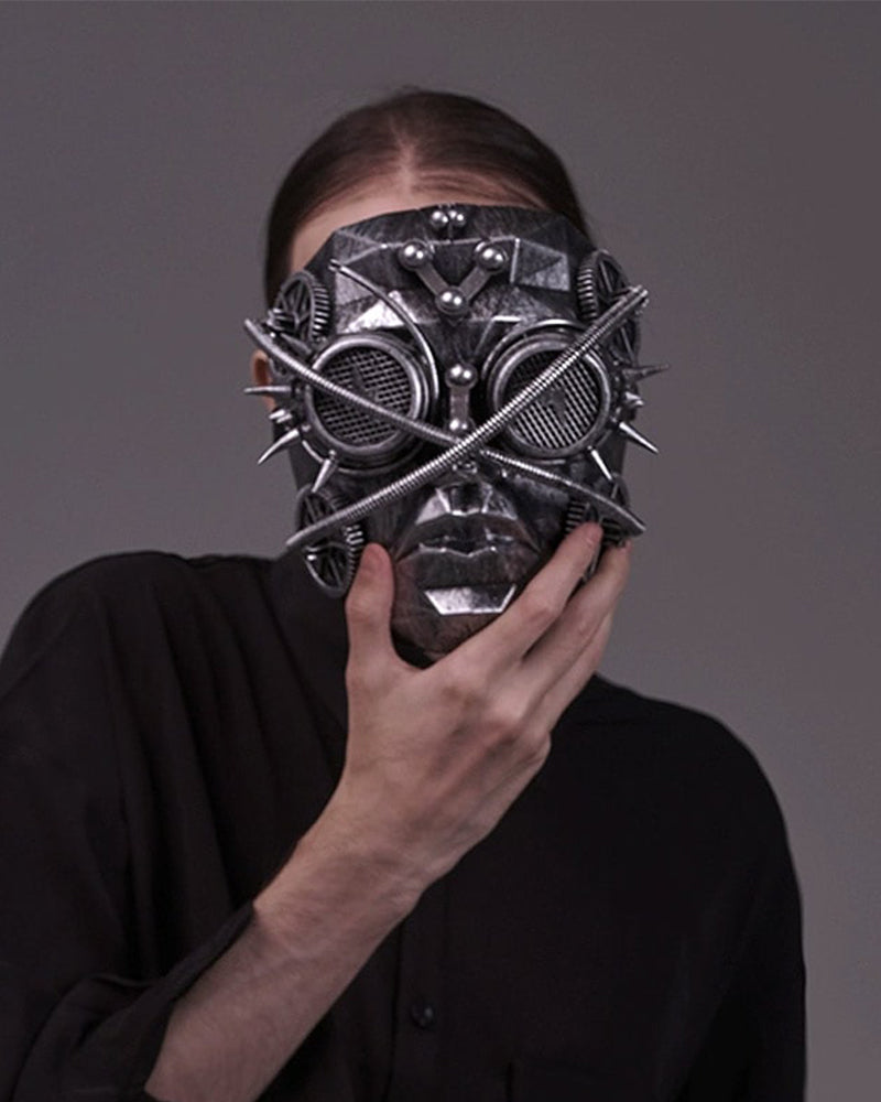 Futuristic Mechanical Rivet Mask