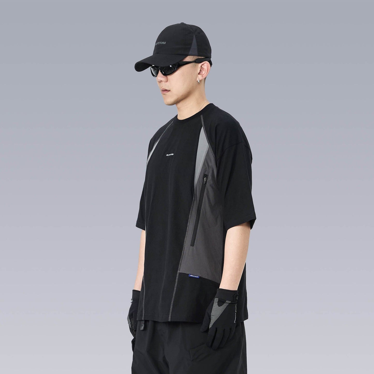Paneled Multi-Pocket T-Shirt