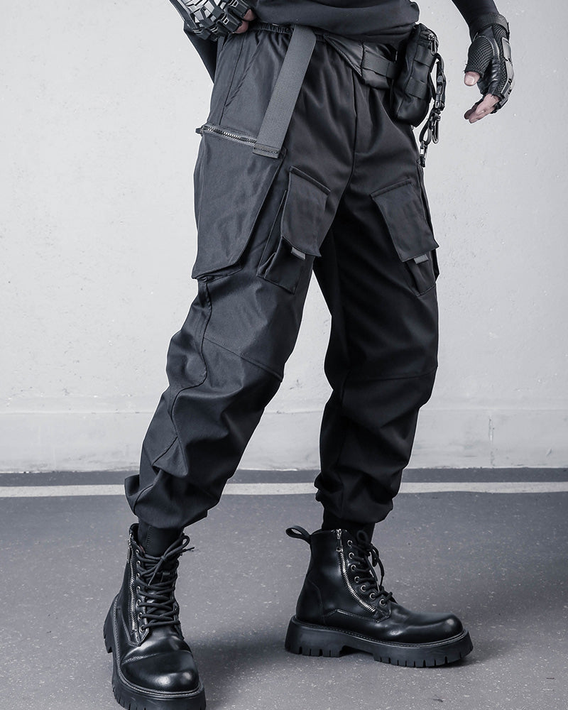 Streetwear Loose Black Techwear Cargo Pants