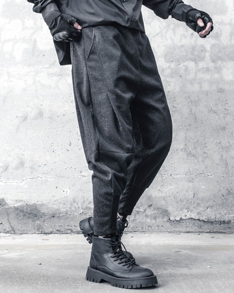 Minimalist Yohji-Style Tapered Harem Pants