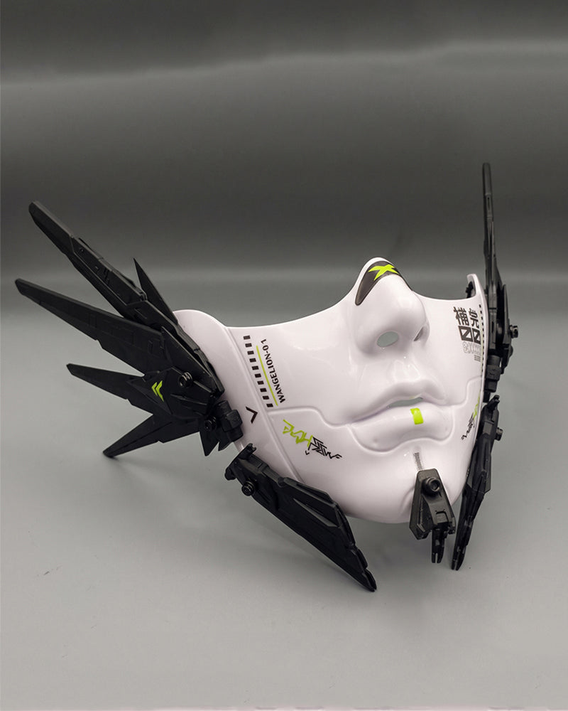 Cyberpunk Mecha Tech Half-Face Mask