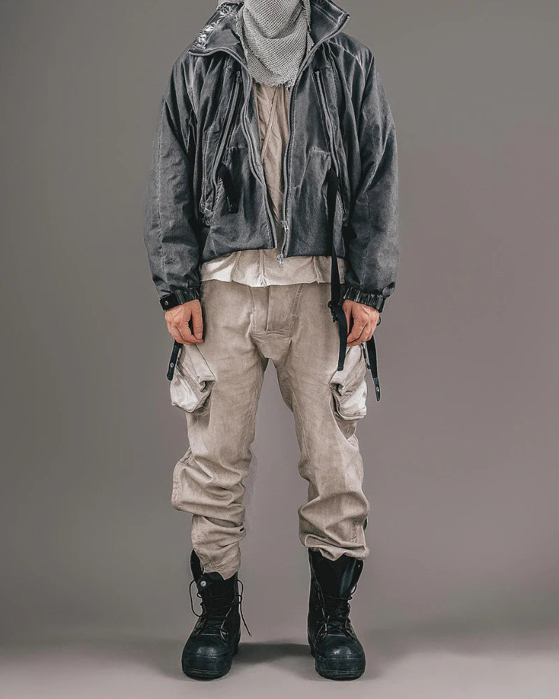 Post-Apocalyptic Vintage Dual Layers Multi-Pocket Jacket