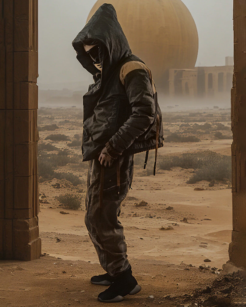 Post-Apocalyptic Oversized Hooded Tactical Jacket