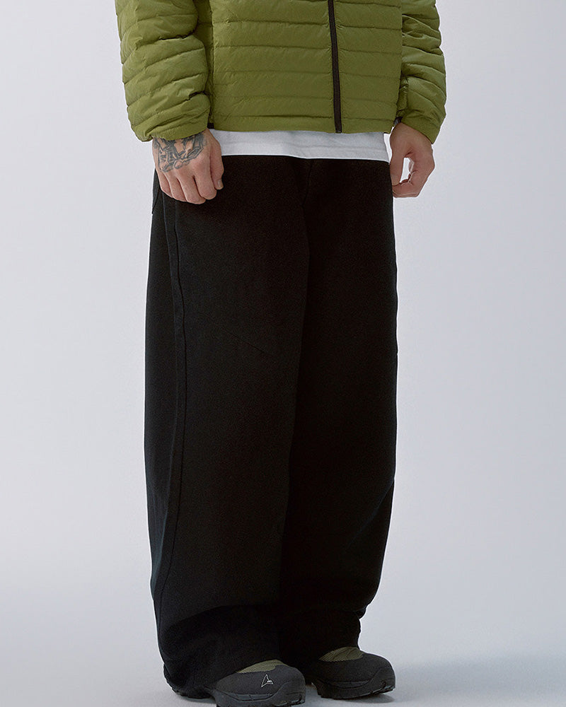 Oversized Black Relaxed Straight-Leg Trousers