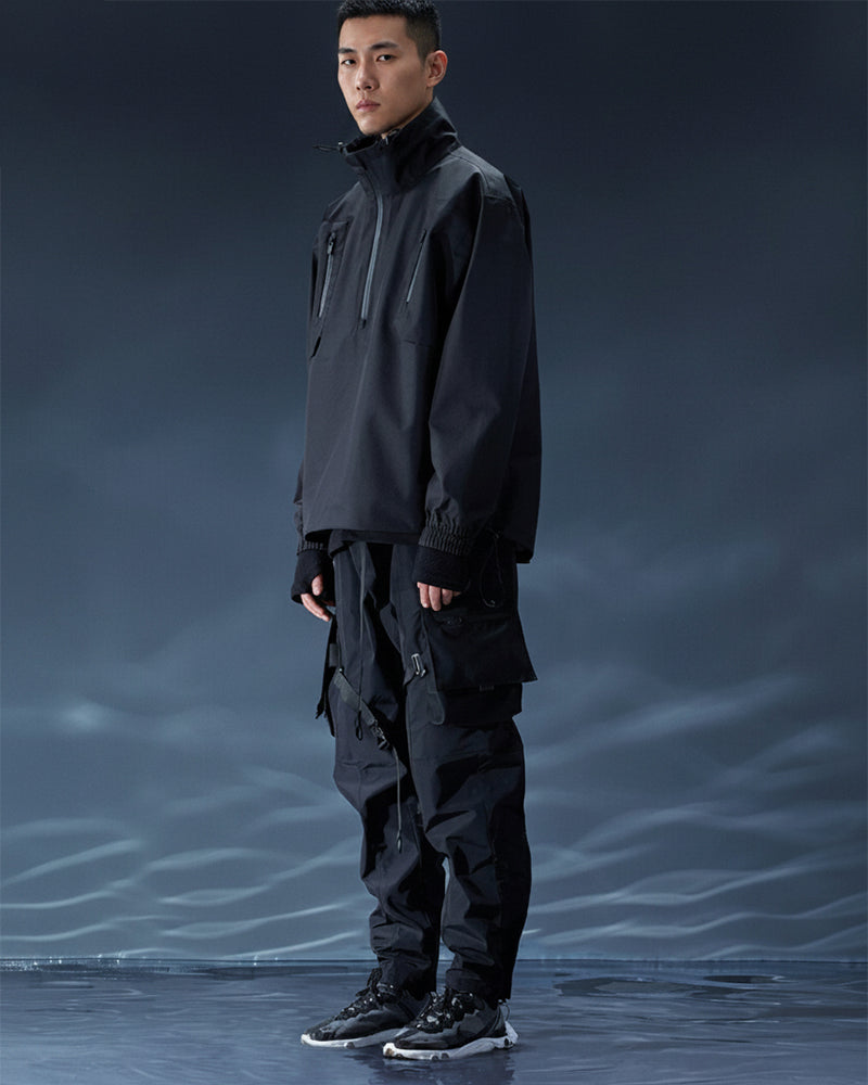 Dual-Mode Hard-Shell Urban Techwear Jogger Pants