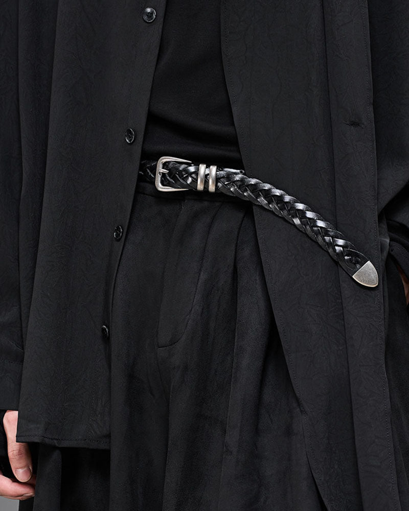 Modern Japanese Woven Leather Belt