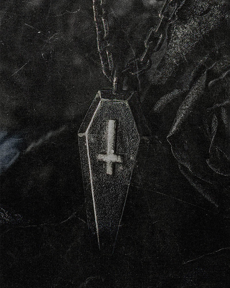 Distressed Coffin Necklace