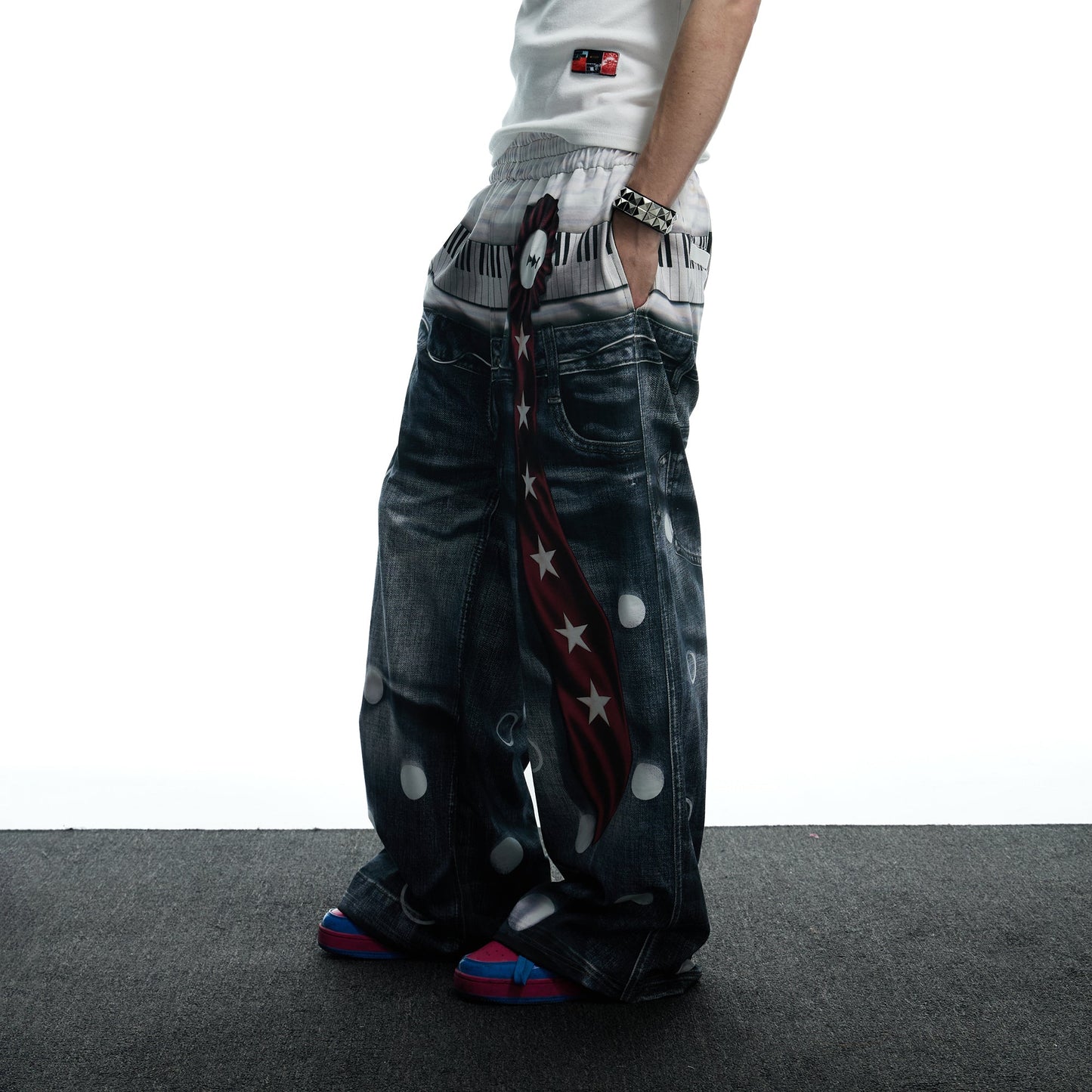 Playful Print Baggy Trousers