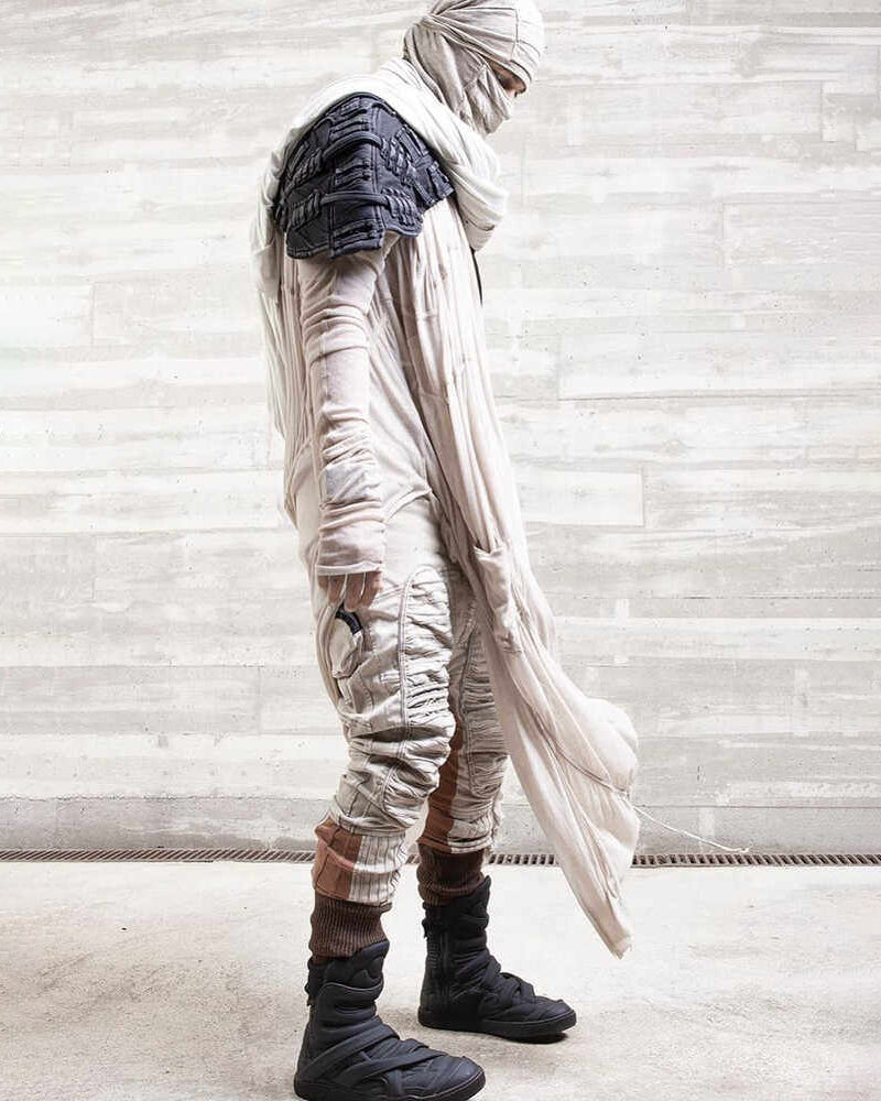Post-Apocalyptic Draped Hooded Jacket