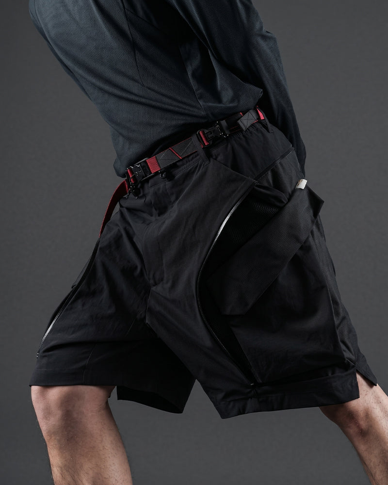 Half-Zip Thermal-Dynamics Techwear Shorts