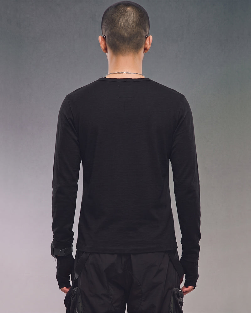 Wasteland Minimal Button-Up Long Sleeve Top